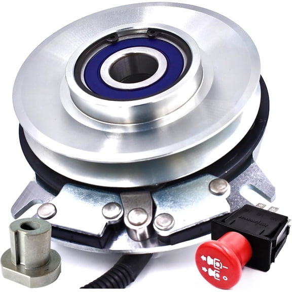 HD Switch 539105406 105406 HiTorque Upgrade Billet Pulley Clutch & 10A PTO Switch fits 5218-83 5218-305 Husqvarna Dixon Yazoo Keys Craftsman Sears Massey Poulan Roper w/Larger Replacable Bearing Mower