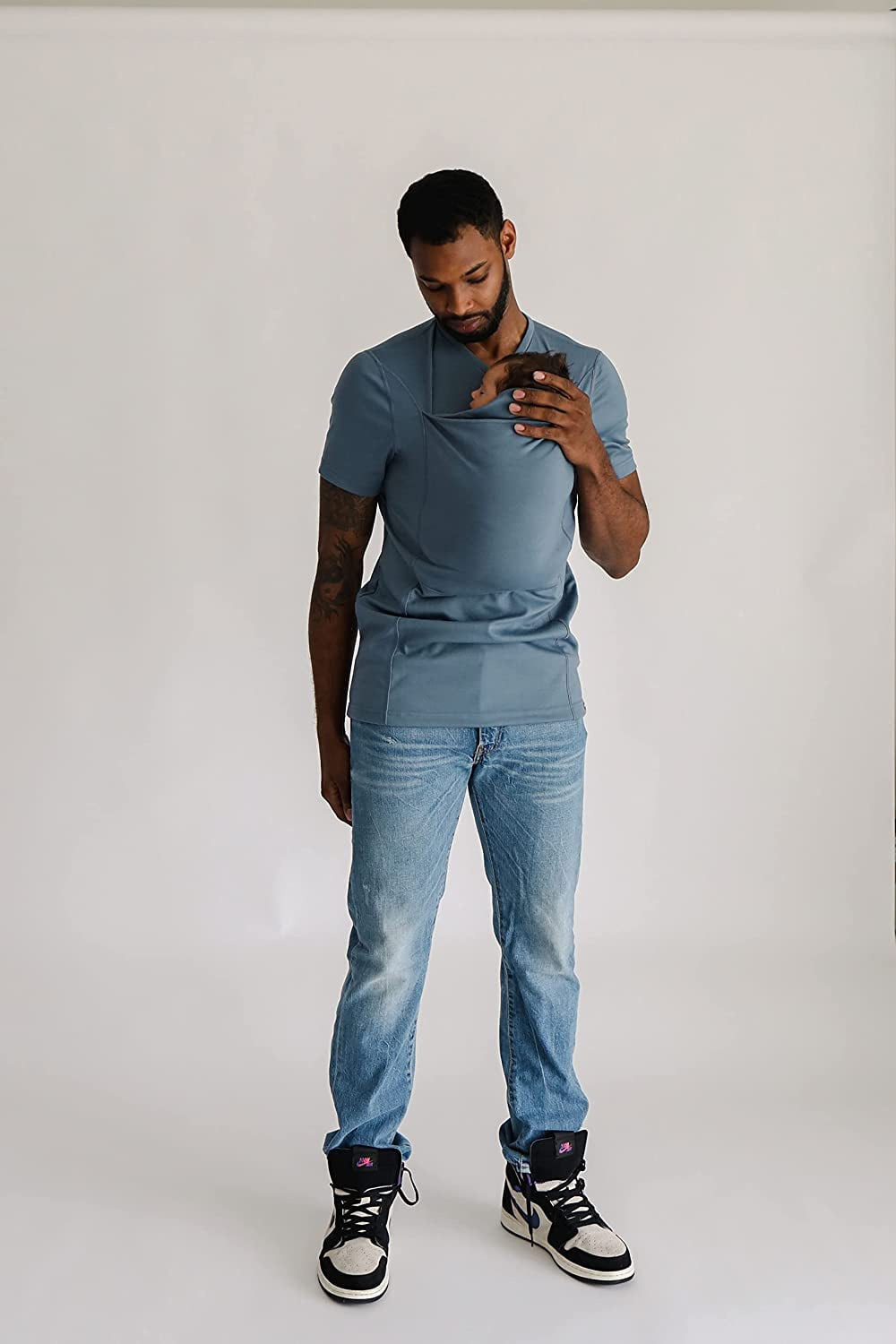 Lalabu The Dad Shirt, Hands-Free Baby Carrier for Newborns Up to 15 Lbs, CPSC Compliant