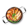 thumbnail image 4 of Olla para ramen doméstica, binaural, de acero inoxidable, para fideos (plateada), 4 of 5