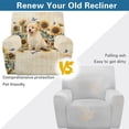 thumbnail image 4 of Xixirimido Retro Sunflower Butterfly Pattern Recliner Chair Covers 4 Pieces, Stretch Lazy Boy Recliner Cover, Recliner Sofa Slipcover with Pockets, Furniture Protector for Living Room, Pets, Kids, 4 of 8