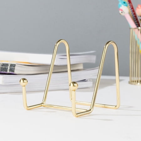 Plate Stands for Display Plate Holder Display Stand Display Stands Plate Frame Holder Stand Iron Art Display Stand Easel Exquisite Bookshelf Dish Rack Plate Bowl Picture Frame GOLD S