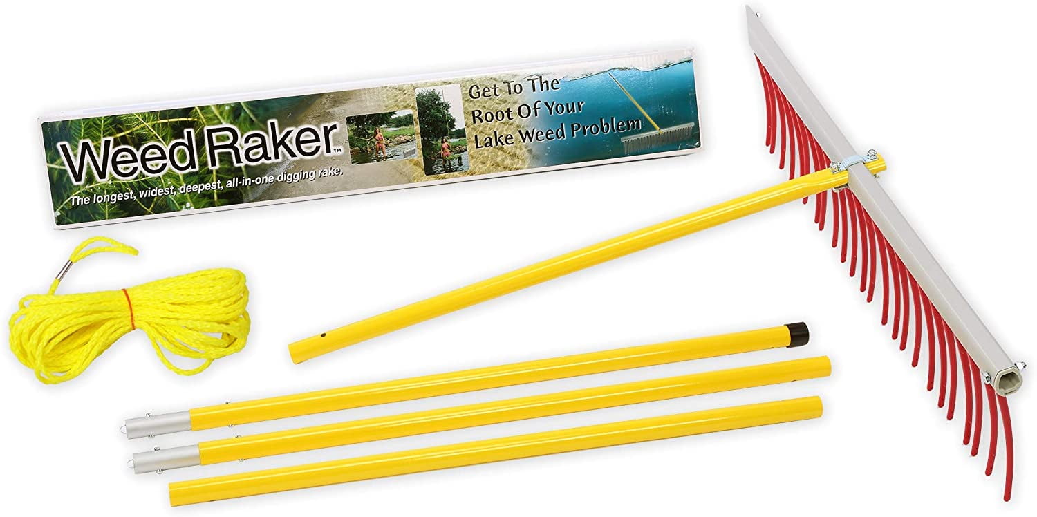 Jenlis Weed Raker Weed & Grass Removal Tool for Lakes, Ponds