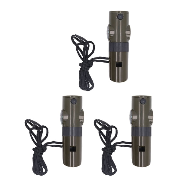 Silbato Multifunción 7 En 1, Luces LED Termómetro Silbato De Supervivencia Multifunción Evita Caídas 3 Piezas Para Actividades Al Aire Para Navegar Para Acampar