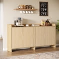 thumbnail image 3 of Tribesigns 63-Inch Sideboard Buffet Cabinet, Modern Wood Sideboard Cabinet with 4 Doors and Adjustable Shelves, Freestanding Accent Storage Cabinet for Living Room, Dining Room, Kitchen, 3 of 9