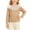 Brown, variant on Girls Long Sleeve Lace Ruffle Collar Top 6 Months-7 Years, Soft Ribbed Crew Neck Undershirt Casual Spring Fall Base Layer Shirt for Toddler Kids Beige