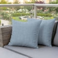 thumbnail image 6 of 2 Pack Outdoor Waterproof Throw Pillow Covers,Sky Blue Solid Color Decorative Square Pillow Case Patio Pillowcases for Chair Couch Sofa 16x16in, 6 of 9