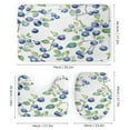 thumbnail image 3 of 4 Pcs Shower Curtain Sets Country Blueberries Rug Toilet Lid Cover And Non-Slip U Shape Mat Watercolor Botanical Blueberry Farmhouse Bathroom Decor Set for Bathroom Decor Sets 72inch X 72inch, 3 of 8