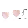 thumbnail image 2 of Romantic Hearts Pink Pearl Valentine Love .925 Sterling Silver Stud Earrings, 2 of 5