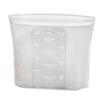 thumbnail image 2 of Reusable Silicone Food Storage Bags, Stand-Up Microwave & Freezer Safe, Airtight Seal, White, Set of 4 Sizes, Heat Tolerant -20°C to 220°C, 15.2x11.8cm, 2 of 6
