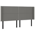 thumbnail image 2 of vidaXL Headboard with Ears Dark Gray 79.9"x6.3"x46.5"/50.4" Fabric, 2 of 39
