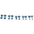 thumbnail image 1 of Pendiente de disco Salvador acero inoxidable azul, 1 of 6