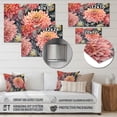 thumbnail image 4 of Designart "Coral Yellow Garden Dahlia Palette Floral Splendor" Floral Metal Wall Art Prints, 4 of 5