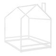 thumbnail image 5 of RONSHIN Twin Size/Full Size House Bed, Wooden House-shaped Platform Bed Frame With Roof, Floor Bed Bedroom Furniture For Girls Boys Teens (Slats Not Included), 5 of 10