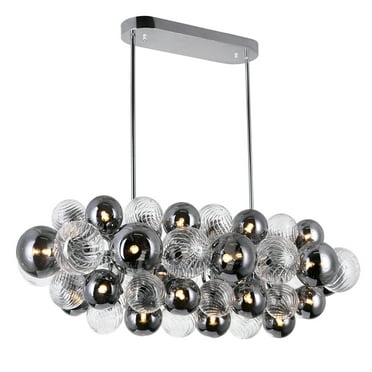 CWI Lighting Pallocino 27 Light Metal Island/Pool Table Chandelier in Chrome