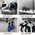 thumbnail image 3 of Motorbike helmet holder wall mount, motorbike helmet holder, helmet holder with 4 glove clips, hanging rack for motorbike accessory storage helmet holder, 3 of 9