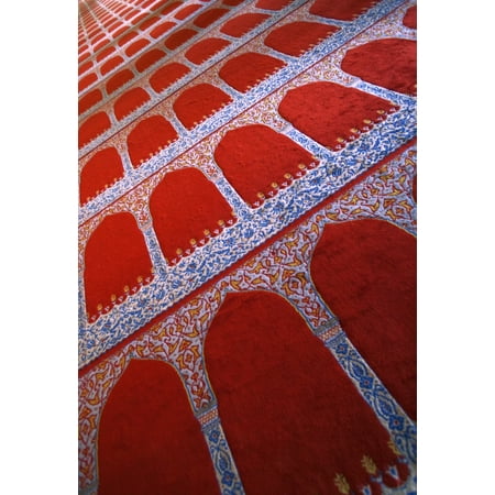 Prayer Rug At A Mosque Canvas Art - Carson Ganci Design Pics (11 x 16)
