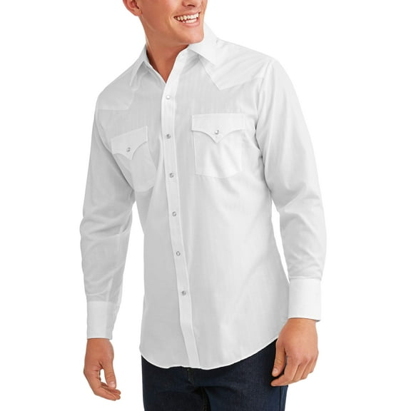 Ely Cattleman Big & Tall Men's Long Sleeve Tone on Tone Western