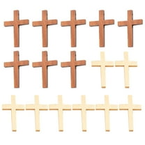KONTONTY Wooden Cross Pendant present Giving Diy Projects 20Pcs 1.77X1.18X0.08in
