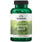 Swanson Burdock Root Kidney & Liver Support - Detox Skin Helps Remove Toxins From The Body - Support Well Being And Healthy Immune System - Herbal Antioxidant Supplement (460 mg 100 Capsules)