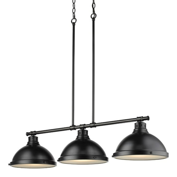 Yep by Golden Lighting Duncan 3-light Island Light in Matte Black