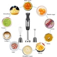 thumbnail image 5 of Keylitos 5 in 1 Immersion Hand Blender Mixer, Upgraded Handheld Stick Blender with 600ML Chopper, 800ML Beaker, Whisk and Milk Frother for Smoothie, Baby Food, Sauces Red,Puree, Soup (Black), 5 of 5