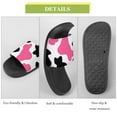 thumbnail image 7 of GZHJMY Stylish Slides for Women Men, Cow Print Black Pink Colors Soft Flexible Slip-on Sandals Slippers, 7 of 7