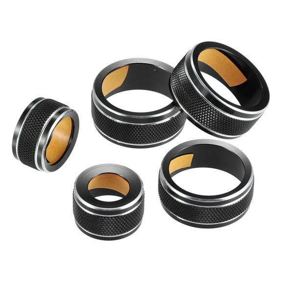 Unique Bargains Center Console Control AC Air Conditioner Switch Knob Cover Fit for Toyota Camry Black 5 Pcs