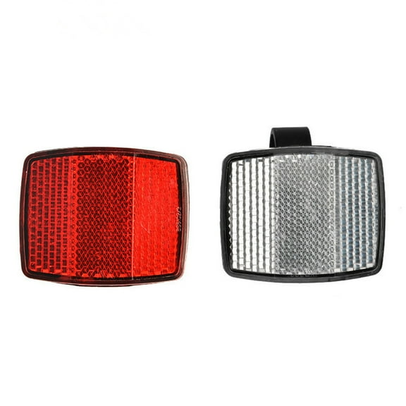 Elbourn 1-Pair Cycle Bicycle Bike Light Reflector Rear Front For Handlebar and Saddle Bar