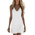 thumbnail image 2 of Neewe Summer Dresses for Women 2026 Plain V Neck Sleeveless Tshirt Sundress Casual Tank Dress S-2XL, 2 of 8