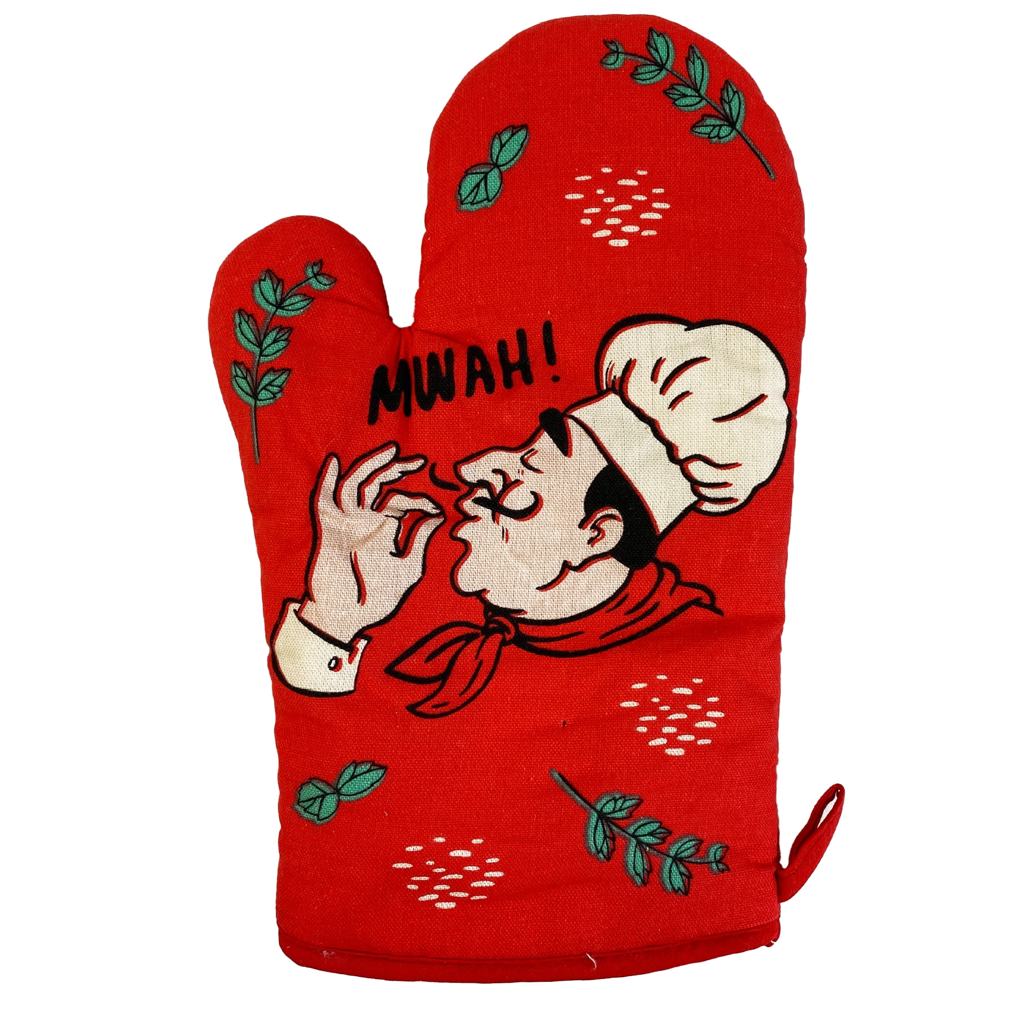 Home Collection Kitchen Oven Mitts Mittens Italian Chef Cooking Pizza Lot of 2. 