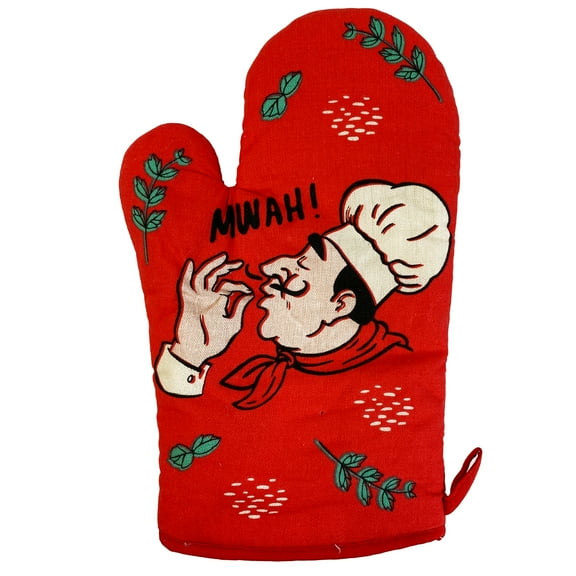 Chef's Kiss Oven Mitt Funny Italian Cooking Culinary Foodie Kitchen Glove