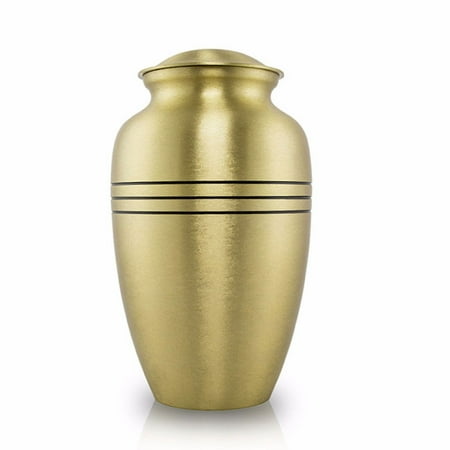 Series Sand Urn - Bronze Memorial Urn For Adults - Large 190 Pounds - Bronze Gold Classic Tri Band