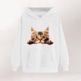 thumbnail image 2 of Chandail à Capuche Graphique Chat Mignon pour Femmes, Confort Décontracté, Robe à Capuche Athlétique avec Fermeture Éclair, Chandails en Molleton et Tuniques Longues pour Dormir, 2 of 4