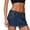Blue, variant on Npasoilc Low Waist Walking Pocket Denim Mini Skirt for Women Zipper Casual Jean Half Skirt
