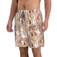 thumbnail image 2 of Balery Woodland Animals in Neutral Tones Traje de Baño Estilo Hawaiano para Hombre, Shorts de Secado Rápido con Bolsillos-Large, 2 of 6