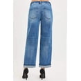 thumbnail image 6 of RISEN Elastic Band Slouch Ankle Boyfriend Jeans - Cuffed Hem, 6 of 6
