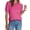 Pink, variant on Ronuti Women's Puff Short Sleeve Sweater Tops 2026 Summer Fall Trendy Knit Crew Neck Casual T Shirts Blouses