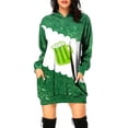 thumbnail image 3 of Vestido con capucha con estampado digital 3D pequeño para mujer del Día de San Patricio de comercio exterior, 3 of 4