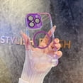 thumbnail image 4 of Allytechgroup Magnetic for iPhone 16 Pro Clear Case, Compatible with Magsafe Non-Yellowing Anti-Scratch Protective Cover Shockproof Slim Phone Case for iPhone 16 Pro, Darkpurple, 4 of 8