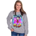 thumbnail image 4 of Betty Boop Air Brushed Supastar Women Crewneck Sweatshirt Brisco Brands M, 4 of 6