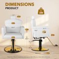 thumbnail image 2 of Salon Chair for Hair Stylist, Reclining Hair Styling Chair, Barber Chair for Home Barbershop, All-Purpose Salon Chair Hydraulic Pump with 360° Swivel, 90°-135° Recline, Beauty Salon Equipment, 2 of 6