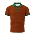 thumbnail image 5 of WAVSUF Lapel Polo Shirt for Mens Soft Pique Polos Button T-Shirt Orange Size XL, 5 of 5