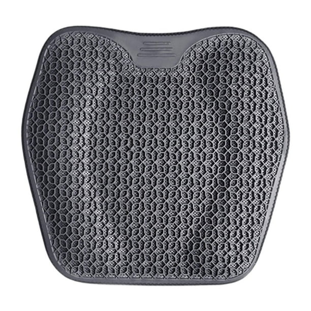 Cojín de gel refrescante para asiento de coche, ligero, transpirable y antideslizante. Gris