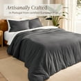 thumbnail image 3 of Bare Home Linen Duvet Cover Set - Lightweight & Breathable - Twin/Twin XL, Gray, 2-Pieces, 3 of 10