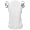 thumbnail image 5 of Workout Tanks for Women Women's Casual V Neck Flutter Ruffle Hem Crop Tank Camisoles for Women White M, 5 of 5