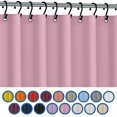 thumbnail image 2 of Elaine Karen Vinyl Shower Curtain Liner Premium PVC-Free Shower Liner, 72"W x 72"H (Pink), 2 of 8
