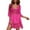 Hot Pink, variant on Sun Shirts for Women Long Sleeve UV Protection Spf Shirts for Women Long Sleeve Women's Summer Casual Dress V Neck Lace Hollow Out Beach Cover Up Bikini Dress For Vacation Resort Holiday Party