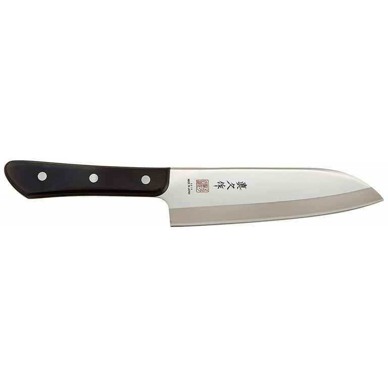 Mac Knife SK-65 Superior Santoku Knife Sharp Steel Blade Wood