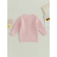thumbnail image 4 of Bagilaanoe Toddler Baby Girl Knitted Sweater Long Sleeve Embroidery Pullover 6M 12M 24M 3T 4T 5T 6T Kids Warm Jumpers Tops Fall Loose Knitwear, 4 of 8