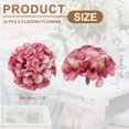 thumbnail image 2 of Uxcell 24Pcs Floating Flowers for Centerpieces, Rose Red Hydrangea Silk Faux Flower Heads for Floating Candles Vases Filler Party Home Table Wedding Centerpieces Decoration, 2 of 6